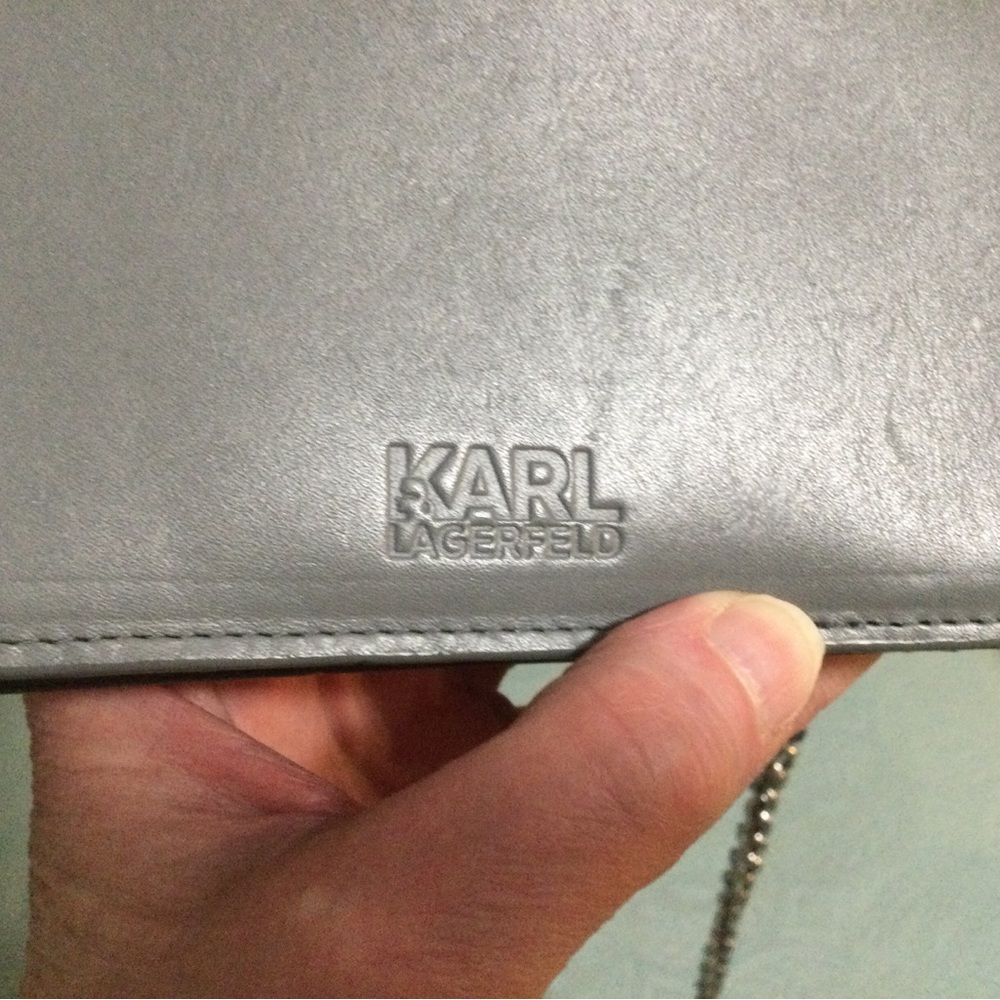 KARL LAGERFELD GRAY CHAIN PURSE